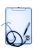 stock photo medical clipboard with blank paper for messages a pen and a stethoscope 2867850 HCG Diet Procedure Options