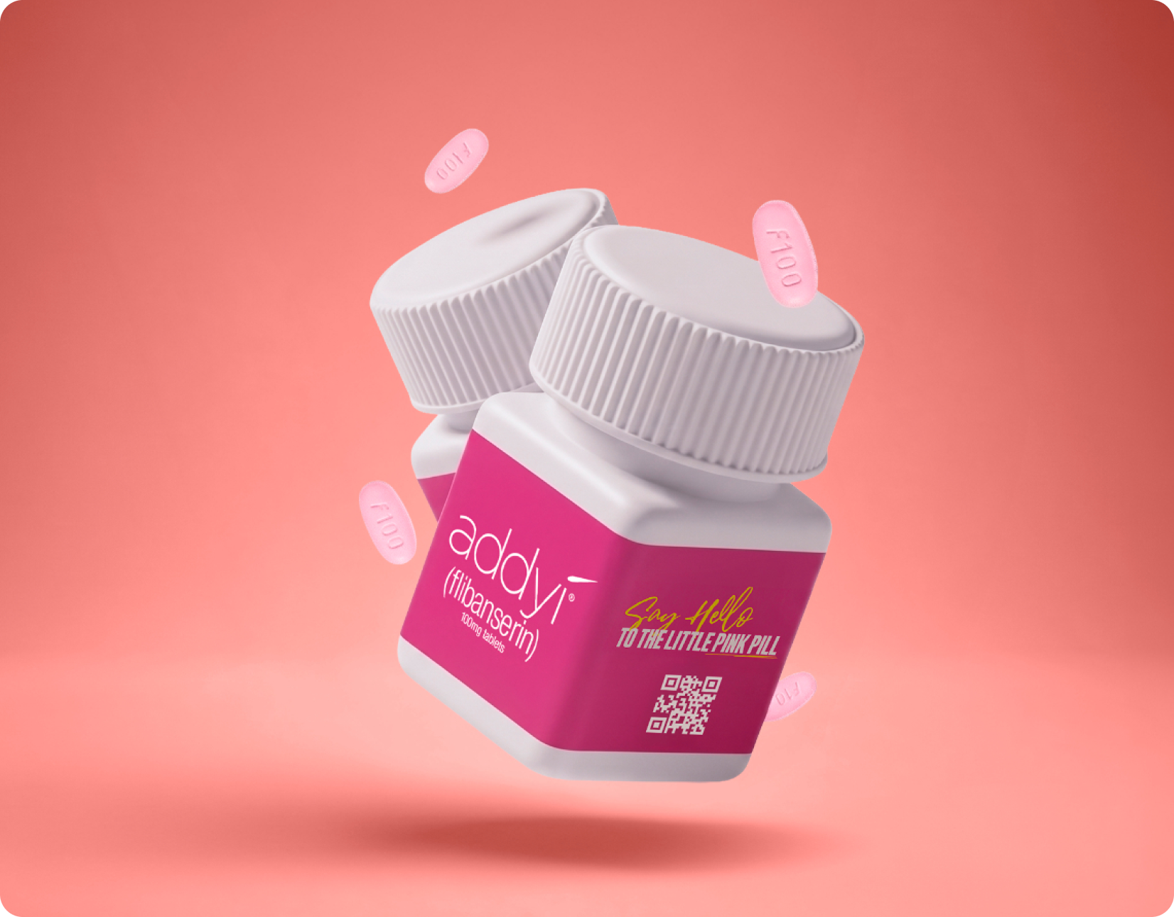 Addyi flibanserin bottles and tablets