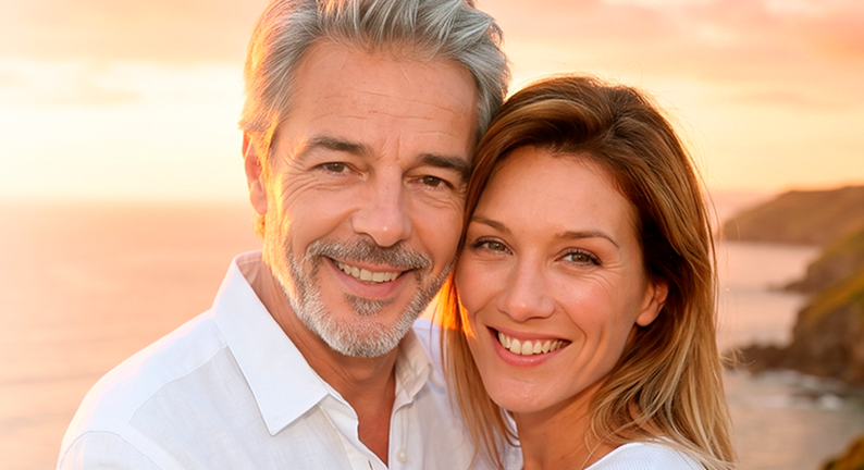 Smiling couple discussing provider-guided B12 care