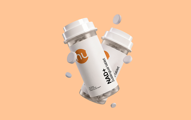 NAD+ sublingual tablet bottles