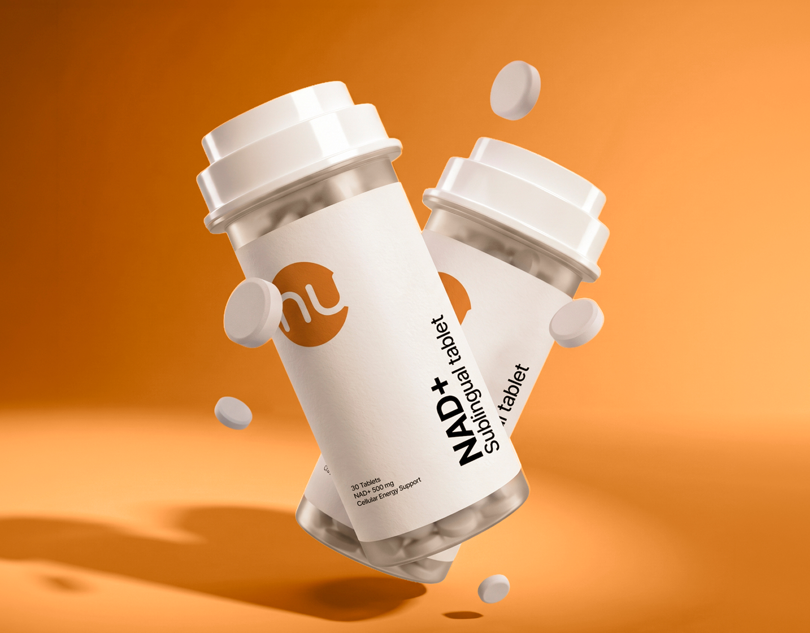 NAD+ sublingual tablet bottles