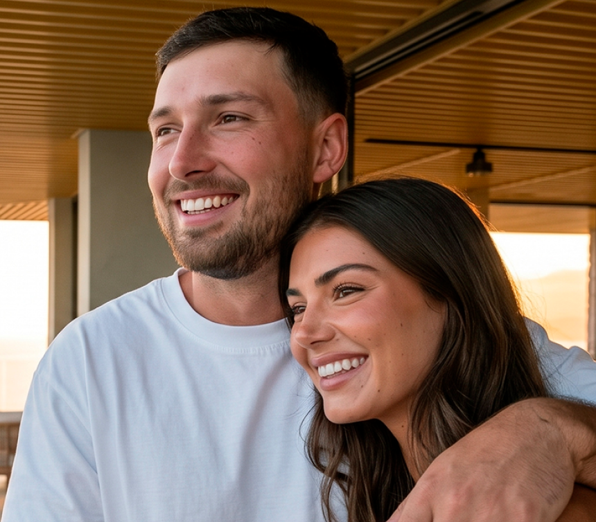 Woman and man representing clinician-directed hair wellness