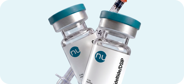 Emideltide and DSIP injection vials and syringe