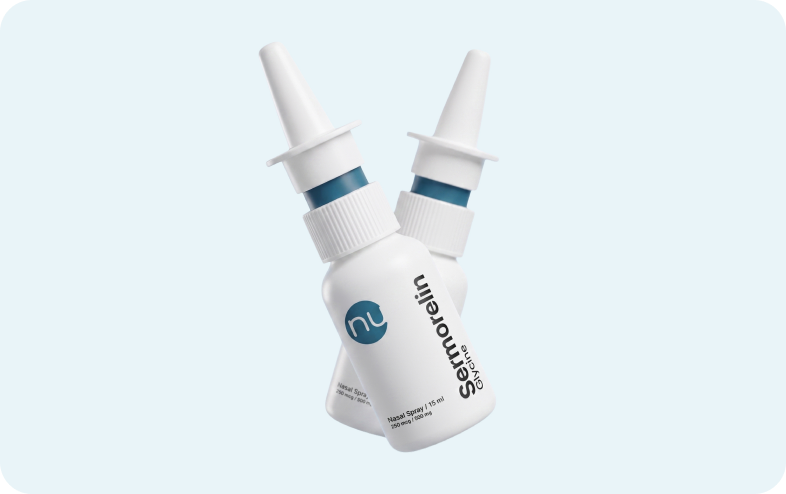 Sermorelin nasal spray bottles
