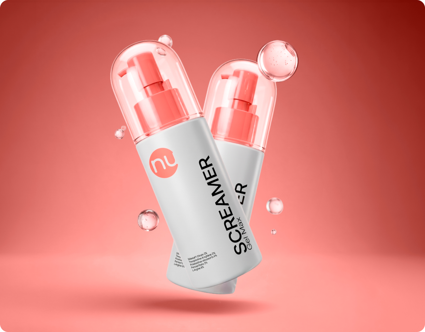 Screamer Gel Max topical gel bottles