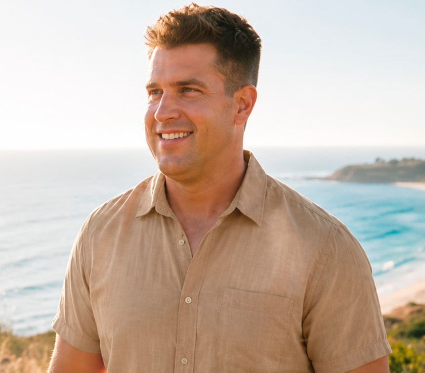 Man smiling near the coast for WAYT-tain maintenance program